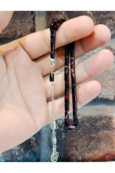 tuba tesbih gümüş BİLEK BOY UFAK KESME KEHRİBAR TESBİH