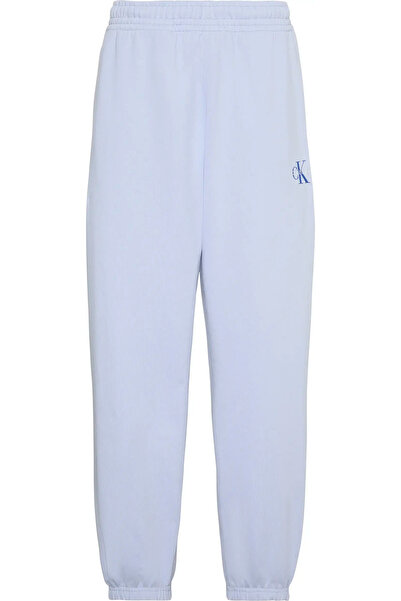 Calvin Klein MONOLOGO FRENCH TERRY JOGGER Kadın Mavi Eşofman Alt