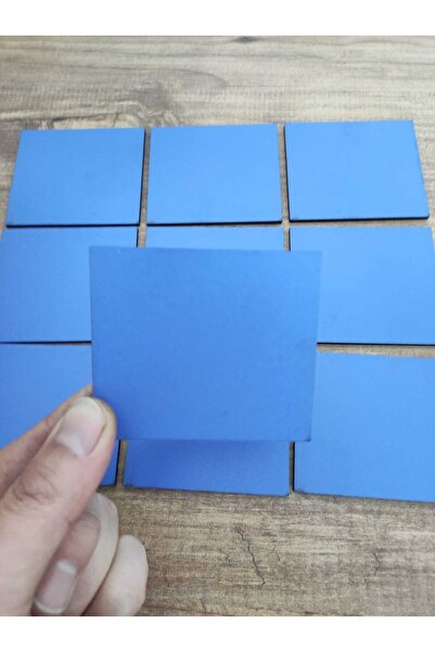 Miracix 10 Adet Ahşap Renkli Kare Bardak Altlığı Supla – 3 mm MDF Dekoratif H...