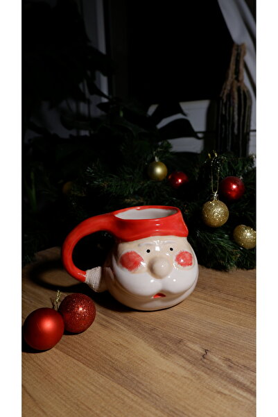 Maui New Year Special Design Ceramic Handmade Large Size Santa Claus Mug - 700 ml - New Year Gift Mug