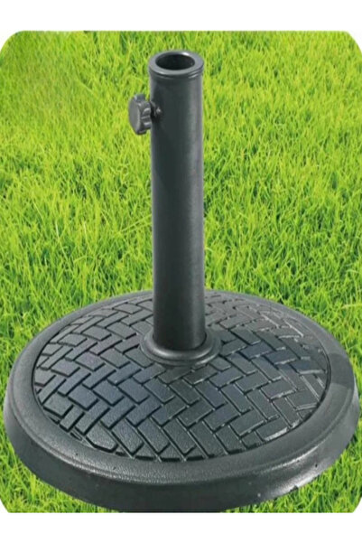 BEC39 Heavy-duty circular umbrella base with a stylish woven design
