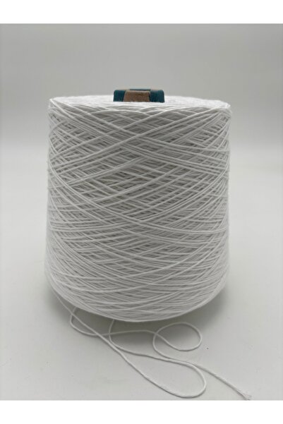 kumasfabrik (1 kg) Ață de bumbac pentru tricotat manual/Ață de bumbac/Ață pentru genți/Ață pentru punch/Alb