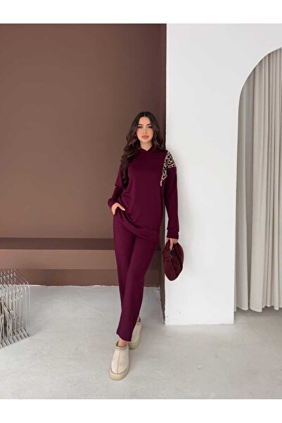 KaraAS Women's Modal Leopard Detailed Set