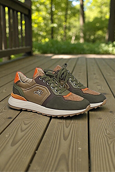 VİVA SHOES Genuine Leather Suede Sneaker Men's Shoes