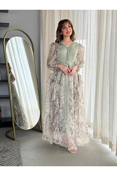 The give me فستان شيفون مشجر