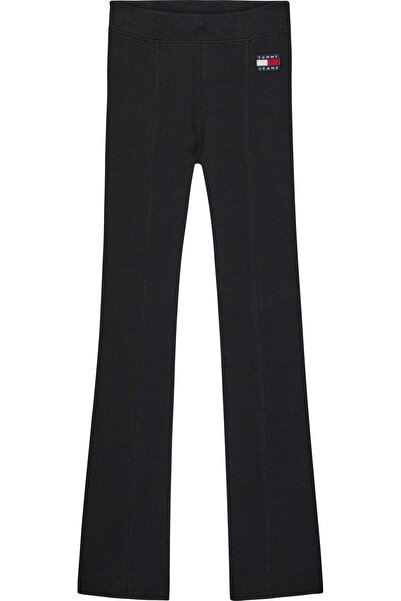 Tommy Hilfiger TJW SLIT BADGE FLARE Kadın Siyah Tayt