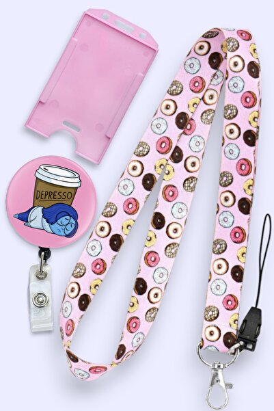 MİLLENEX Pembe Rüyalar Yaka Kartı Boyun Askı İpi 3 lü Set Boyun İpi Yoyo Yaka...