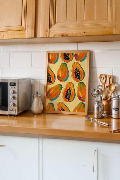 gxe.art Pictură cu cadru din lemn cu tematică Momente delicioase # 10