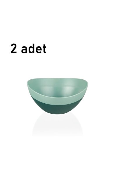 Mons Qlux İdeas 2 Adet 2 Renkli Kase Bpa İçermez Salata Sofra Meyve Cips Popc...