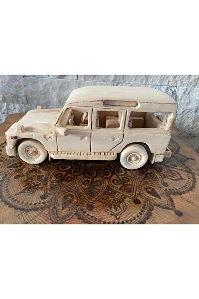 TOLGA’S WORKSHOP El Yapımı Ahşap Land Rover Defender Modeli – Doğal Ağaçtan Oyma Koleksiyon Maket Araç