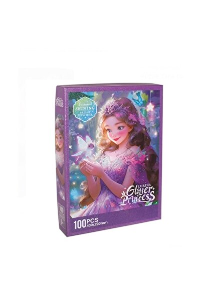 OEM Puzzle Glitter Princess 100 piese – Zana magica cu sclipici, 43×29 cm, puzzle copii 3+