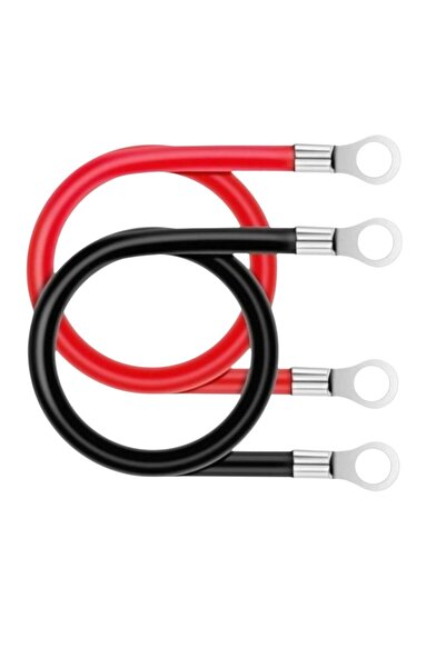 OEM Current transfer/battery start cable set, section 6 mmp, 2x150 cm, red/black, with 4 M8 lugs
