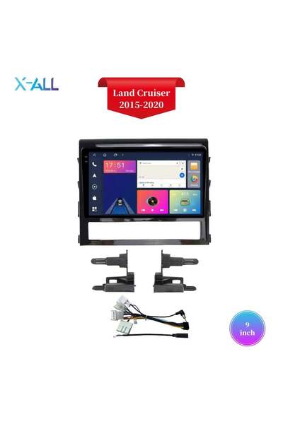 X-All شاشة تويوتا لاندكروزر 2015-2020 معالج TS18 رام 4 ذاكرة 32 كاربلاي تدعم شريحة