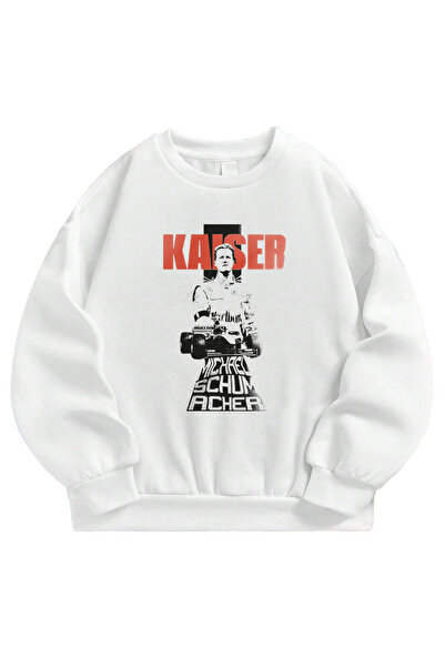 SVART WEAR سويت شيرت مايكل شوماخر كايزر مطبوع قصة فضفاضة للجنسين