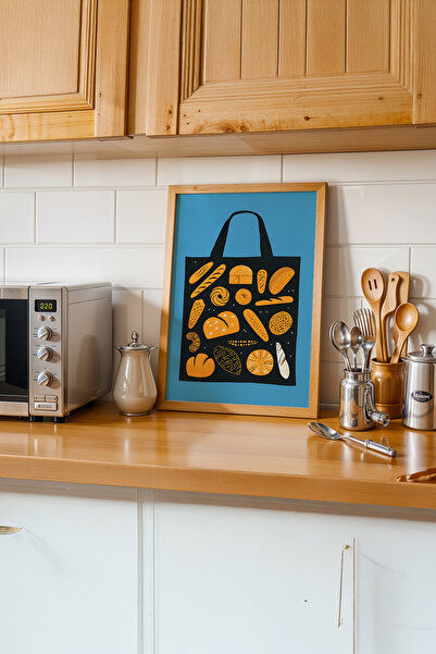 gxe.art Colțul de cafea vintage |   Pictură cu poster cu rama din lemn # 42