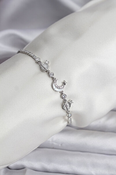 Epilons سوار نسائي من طراز تشارمي موديل زركون ستون فضي اللون - TJ-BB8109 ZENV...