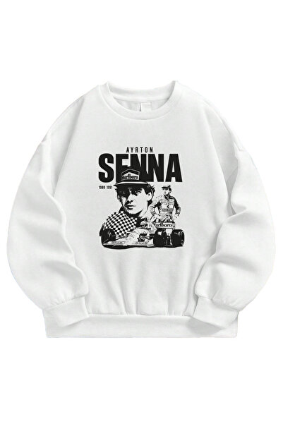 SVART WEAR Оверсайз унисекс суитшърт с принт на Айртон Сена