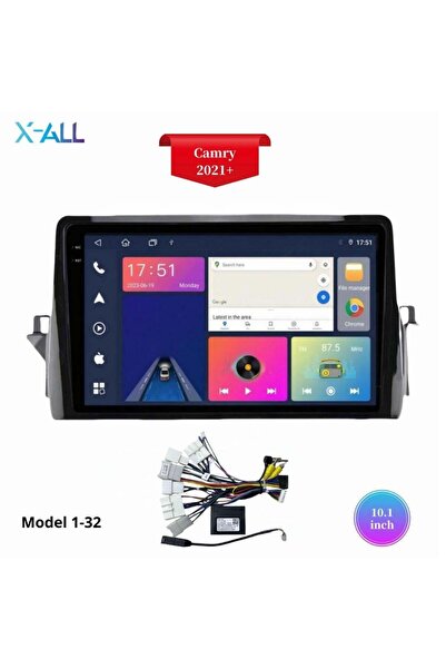 X-All شاشة تويوتا كامري 2021 معالج T133 رام 4 ذاكرة 64 كاربلاي تدعم كاميرا ام...