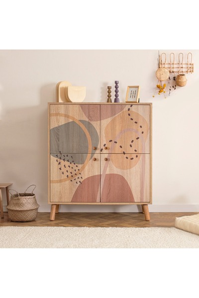 Eşyala. Granada Form Çok Amaçlı Dolap Bonomo Desenli Sİlindir Ayak