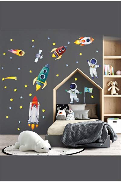 Think And Print Σετ αυτοκόλλητων τοίχου MEGA SIZE με θέμα τον αστροναύτη και ...