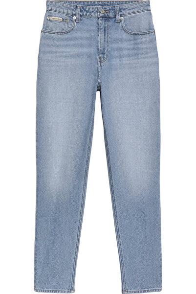 Calvin Klein NEW MOM JEAN PANAMA Kadın Mavi Kot Pantolon