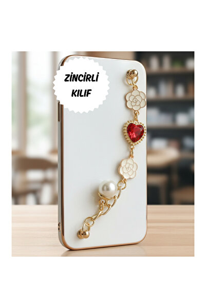 EPRO İPHONE 12 PROMAX BEYAZ ZİNCİRLİ KILIF
