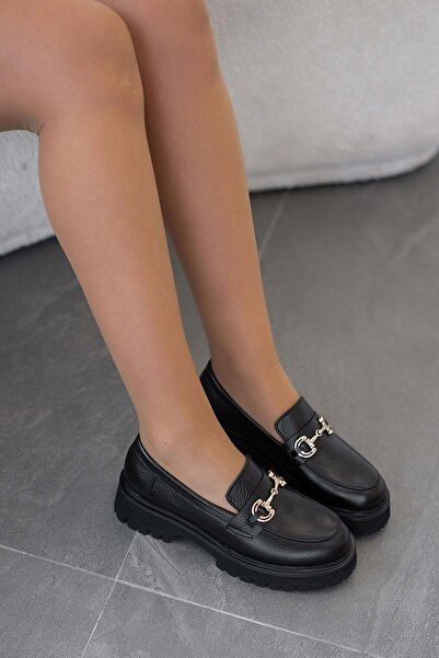 Parponi Tafy Жіночі туфлі з пряжкою з натуральної шкіри Чорні