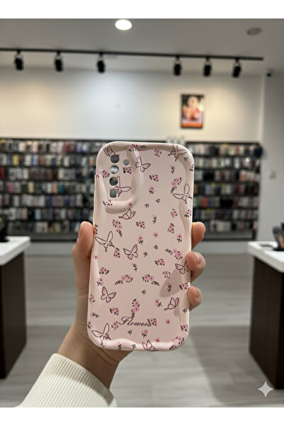 OVADA SAMSUNG GALAXY A50 Uyumlu Kamera Korumalı Flowers Baskılı Darbe Emici Silikon Kılıf