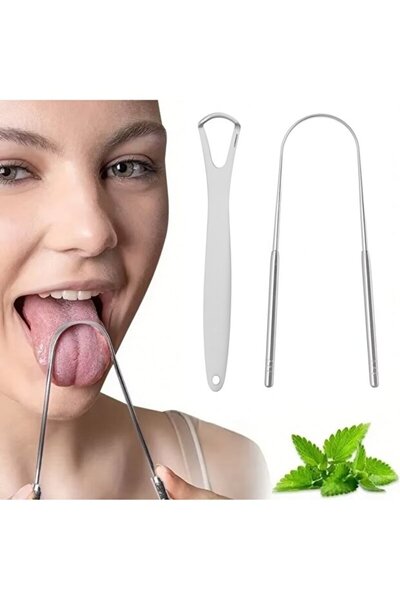 mucit home Dil Temizleyici Gümüş Ağız Bakım Dil Plak Temizleme Dil Sıyırıcı