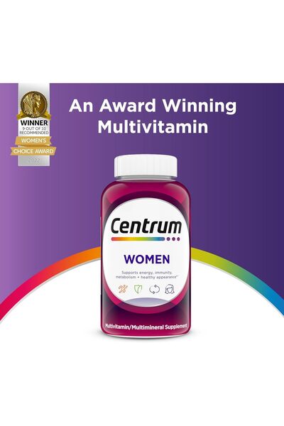 Centrum Multivitamin for Women, Multivitamin/Multimineral with Iron & Vitamin D3 - 250 Count