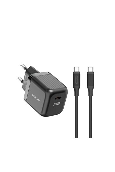 Green Lion شاحن حائط فائق الصغر بتقنية GaN بقدرة 20 واط بتقنية الشحن السريع P...