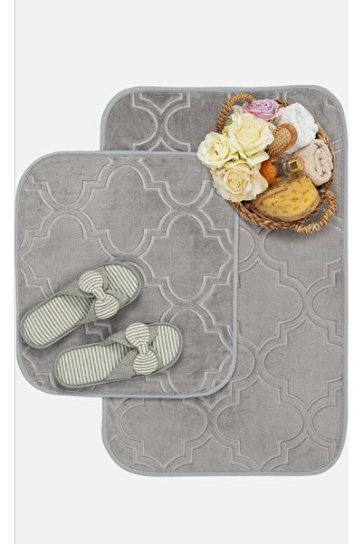Madame Coco Alsatia Bath Mat-Light Grey-50X80+45X50 cm
