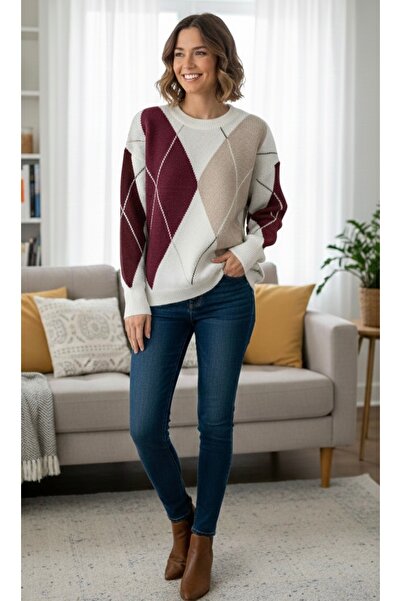 BİLGENS BUTİK Women's Patterned Knitwear Sweater