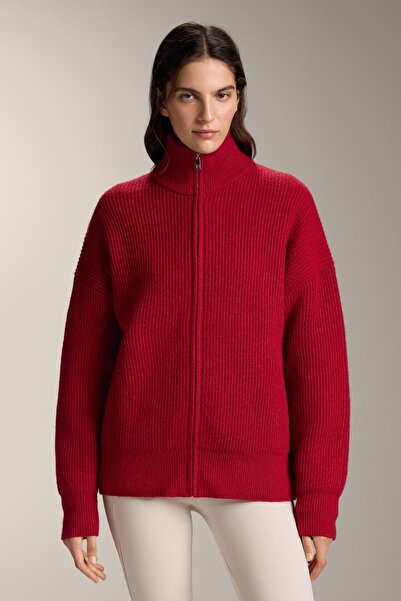 Oysho Long rib-knit jacket