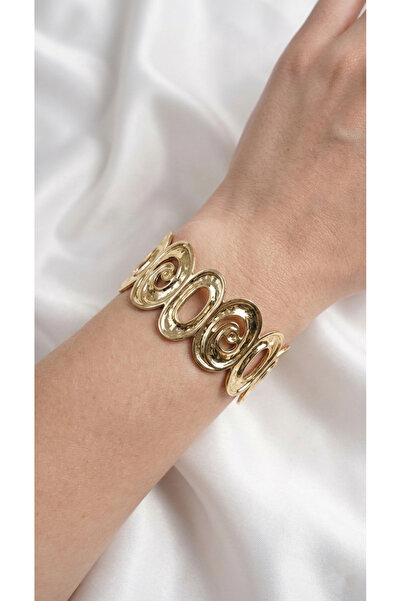 İris Jewelrys Lesma Gold Çelik Kelepçe