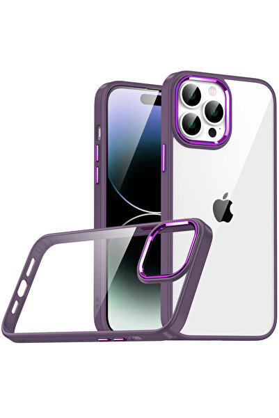 Netzy حافظة SAFA Flora المتوافقة مع هاتف iPhone 14 Pro - أرجواني غامق