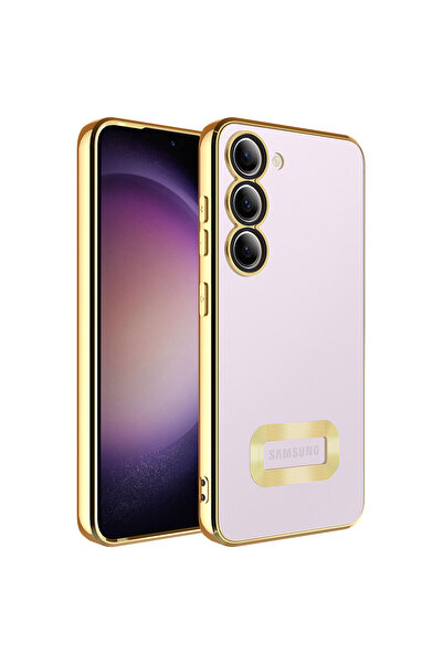 Netzy حافظة SAFA Omega متوافقة مع هاتف Galaxy S23 مع حماية للكاميرا وشعار - ذهبي