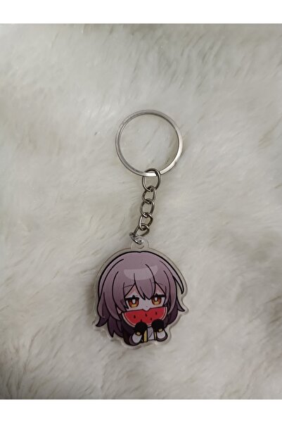 mertfigur حلية حقيبة صغيرة من الأكريليك على شكل سلسلة مفاتيح من هونكاي ستار ريل (4 سم)