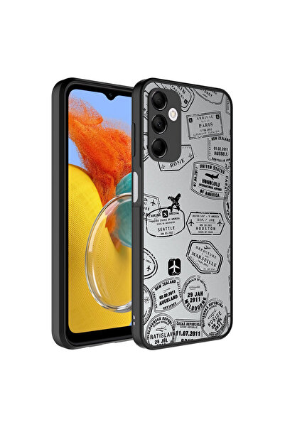 Netzy حافظة جالاكسي M14 ذات نمط مرآة لامعة مع حماية للكاميرا - غطاء مرآة SAFA...