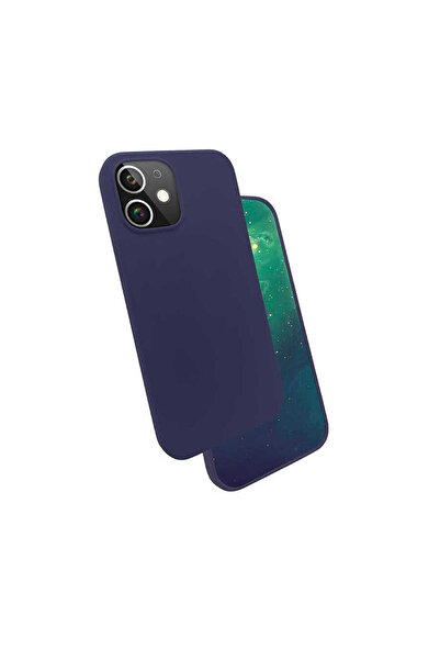 Netzy غطاء حماية متوافق مع هاتف iPhone 12 Mini من السيليكون الحريري باللون ال...