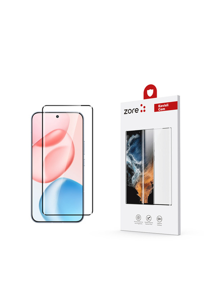 zore Honor 400 Pro Full Yapışkanlı Cam Ekran Koruyucu - Şeffaf