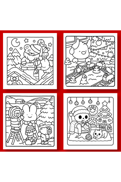 COZY Carte de Colorat, 100 de Ilustratii Christmas Corner, Coperti Laminate