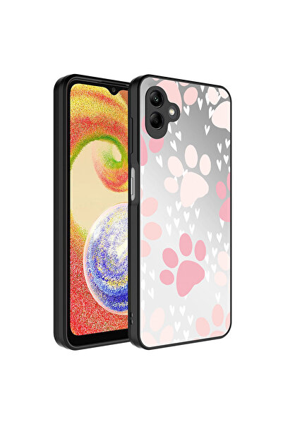 Netzy غطاء حماية للكاميرا بنمط مرآة لجهاز Galaxy A04، غطاء لامع بتصميم مرآة S...