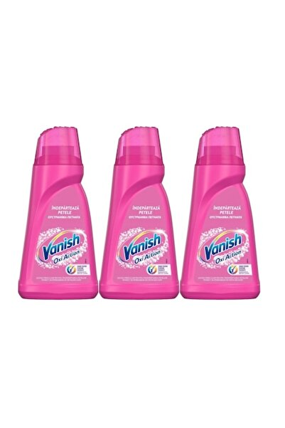 Vanish Set 3 x Soluție lichidă pentru îndepărtarea petelor 1L roz - parfum fl...