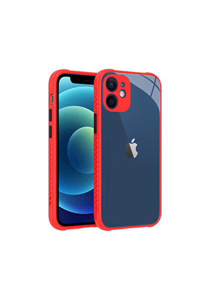 Netzy حافظة متوافقة مع هاتف iPhone 12 Mini من SAFA - باللون الأحمر