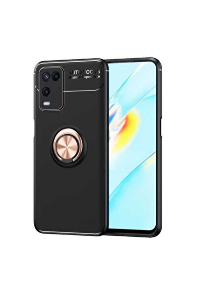 Netzy غطاء سيليكون A54 4G من سيفا رافيل - أسود-ذهبي وردي