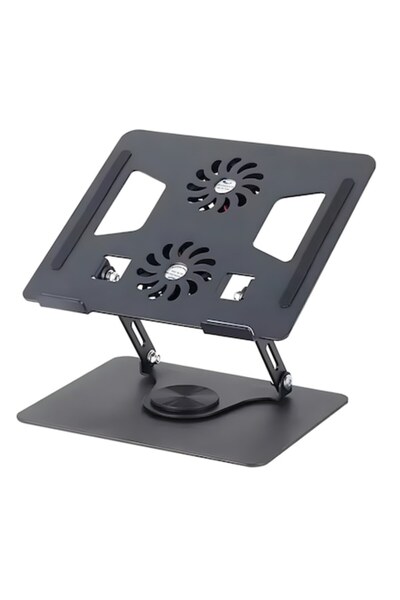 Q-Elite Suport răcitor pentru laptop, rotativ la 360°, pliabil, ventilatoare ...