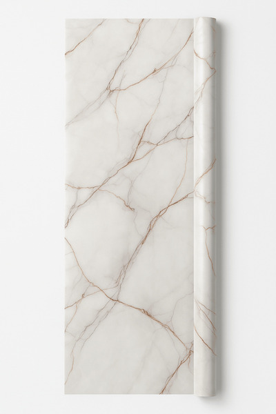 OEM Tapet autoadeziv marmură albă cu vene fine aurii-roșiatice MT-248, 3 m x ...