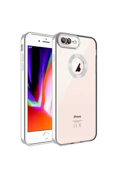 Netzy غطاء حماية لكاميرا هاتف iPhone 8 Plus يعرض شعارًا من نوع SAFA Omega - فضي