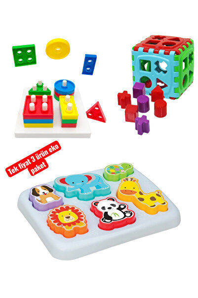 Depomiks Avm Oyuncak Bultak Eğitici Geometri Şekiller Neşeli Hayvanlar Zeka G...